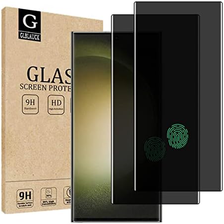 Glblauck [2 חבילה] עבור Samsung Galaxy S23 מגן מסך פרטיות Ultra, תומך בטביעות אצבע ביטול נעילה של מגני